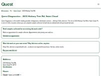 Website Screenshot Quest Diagnostics