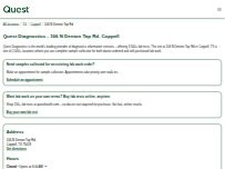 Website Screenshot Quest Diagnostics