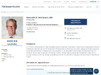 Website Screenshot Kenneth E. McCarron, MD