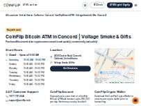 Website Screenshot CoinFlip Bitcoin ATM - Voltage Smoke & Gifts (Concord)
