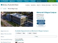 Website Screenshot Kelsey-Seybold Clinic | Memorial Villages Campus