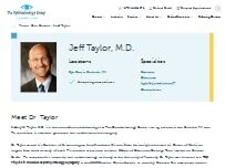 Website Screenshot Jeff Taylor, MD