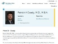 Website Screenshot Patrick Coady, MD, MBA