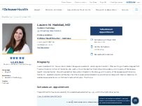 Website Screenshot Lauren M. Haddad, MD