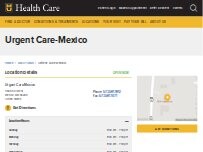 Website Screenshot Urgent Care-Mexico