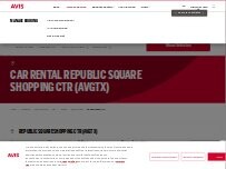 Website Screenshot Avis Car Rental