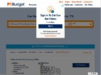 Website Screenshot Budget Car Rental