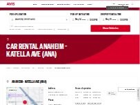 Website Screenshot Avis Car Rental