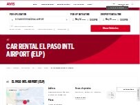 Website Screenshot Avis Car Rental