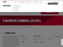 Website Screenshot Avis Car Rental