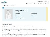 Website Screenshot Gary Few, OD