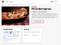 Website Screenshot Pizza Hut Express - Closed
