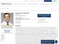 Website Screenshot Christopher Alfred, DO