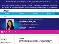 Website Screenshot Stephanie Gold, MD