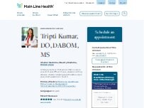 Website Screenshot Tripti Kumar, DO