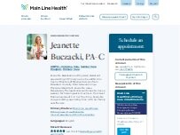 Website Screenshot Jeanette Buczacki, PA-C