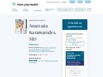 Website Screenshot Anastasia Karamanides, MD