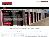 Website Screenshot Storeroom Self Storage - Cypress