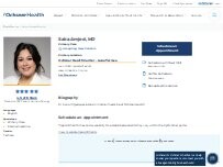 Website Screenshot Saira Amjed, MD