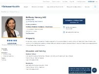 Website Screenshot Brittany Harvey, MD