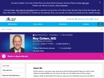 Website Screenshot Roy Cohen, MD