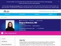 Website Screenshot Mayce Mansour, MD