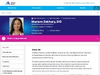 Website Screenshot Mariam Zakhary, DO