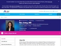 Website Screenshot Rui Jiang, MD