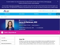 Website Screenshot Irene Rahman, MD