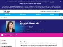 Website Screenshot Victoria Mayer, MD