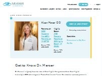 Website Screenshot Alison Mercer, OD