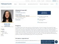 Website Screenshot Elizabeth Cole, MD