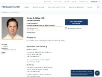 Website Screenshot Kody A. Bliss, MD