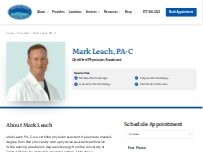 Website Screenshot Mark Leach, PA-C