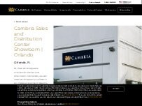 Website Screenshot Cambria Sales and Distribution Center Showroom - Orlando