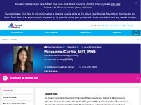 Website Screenshot Susanna Curtis, MD, PhD