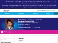Website Screenshot Roshan Asrani, MD
