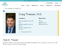 Website Screenshot Craig Thiessen, MD