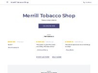 Website Screenshot Merrill Tobacco Shop