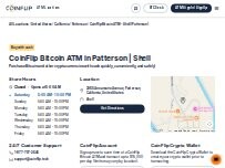 Website Screenshot CoinFlip Bitcoin ATM - Shell (Patterson)