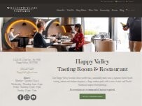 Website Screenshot Willamette Valley Vineyards - Happy Valley