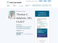 Website Screenshot Thomas E. Kibelstis, MD, FAAFP