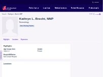 Website Screenshot Kathryn L. Brecht, NNP