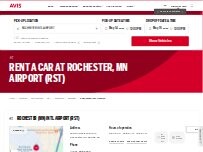 Website Avis Car Rental