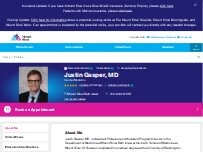 Website Screenshot Justin Gasper, MD
