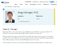 Website Screenshot Gregory Kiblinger, MD