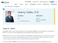 Website Screenshot Jeremy Cefalu, MD