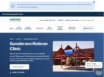 Website Screenshot Gundersen Holmen Clinic