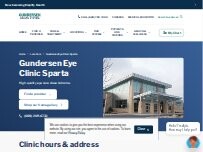 Website Screenshot Gundersen Eye Clinic Sparta
