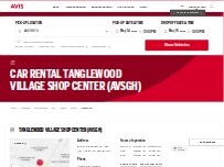 Website Screenshot Avis Car Rental